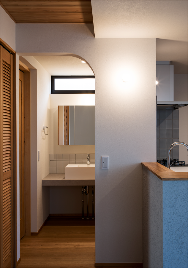 名古屋市守山区の新築住宅の洗面台写真